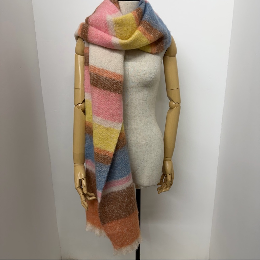 American Eagle Shawl Blanket Striped Scarf Super Soft and Cozy Cozycore NWT